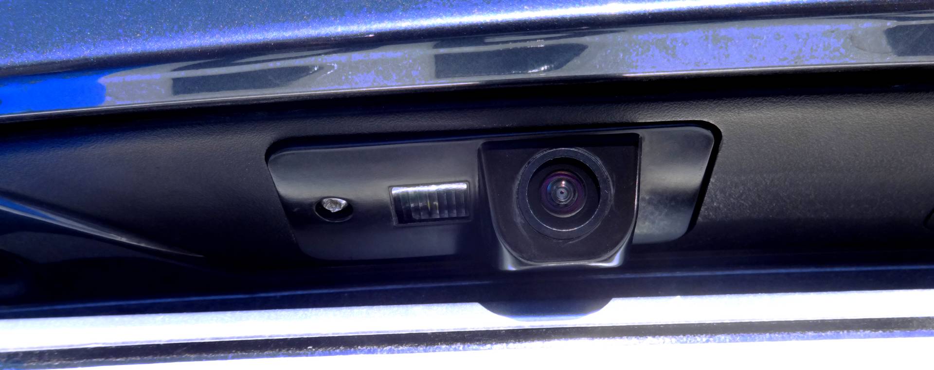 The rear camera installed in the car.