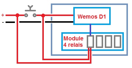 Power supply detail for opengate WiFi with Wemos D1